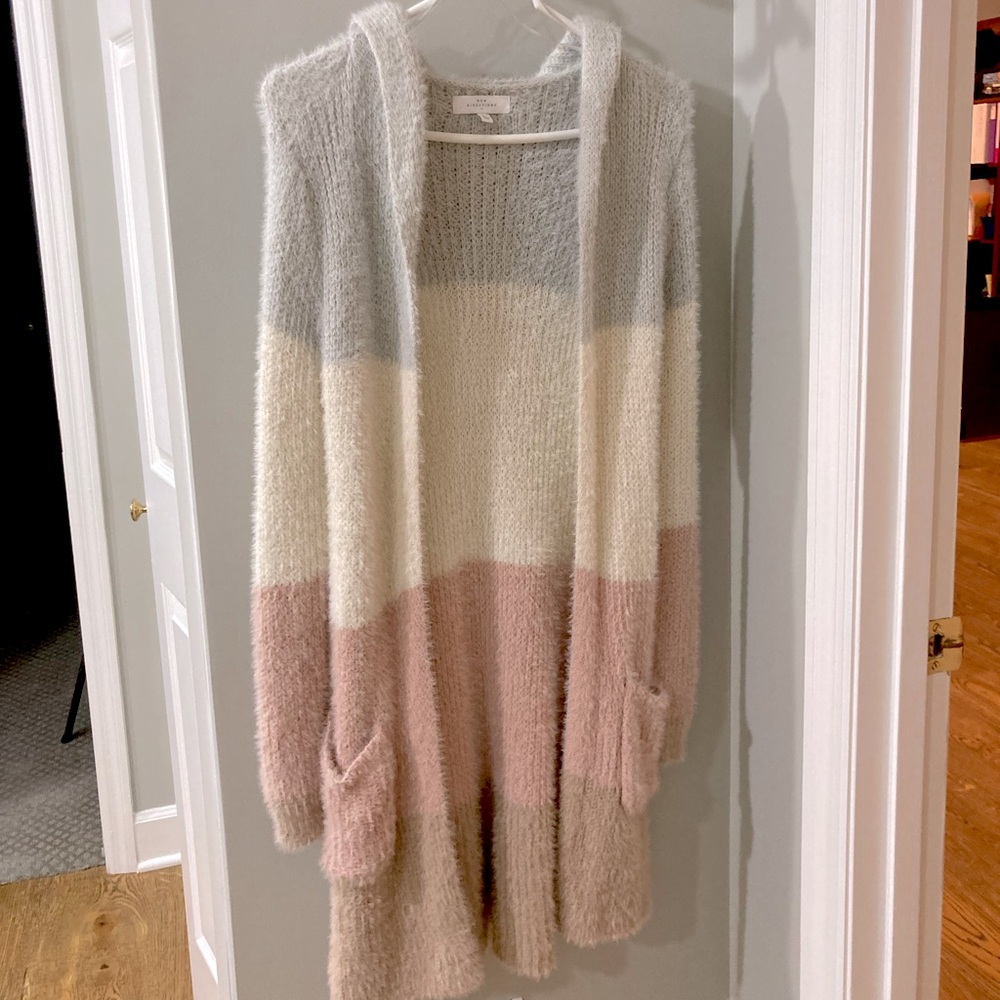 NWOT Super Soft Long Sweater fits like M spumoni colors almost